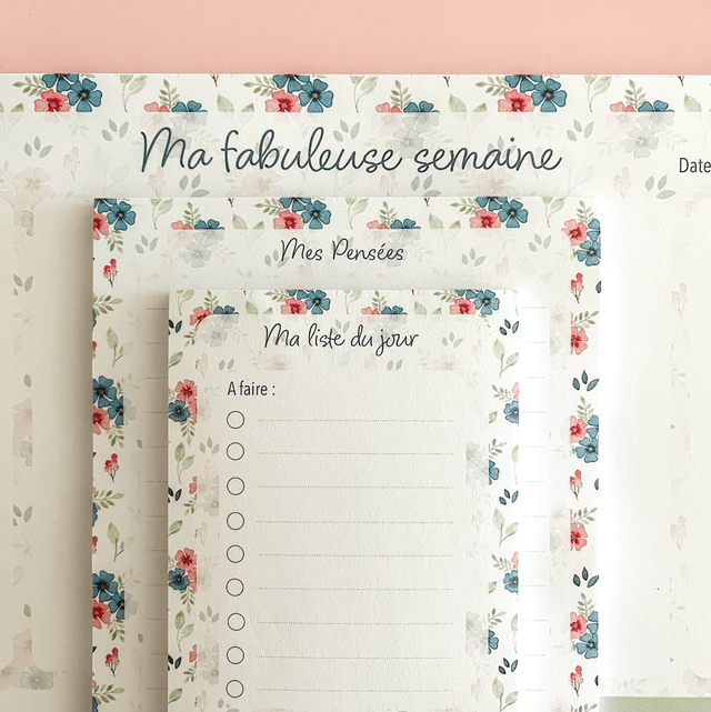 Semainier A4 – Illustré à l’aquarelle