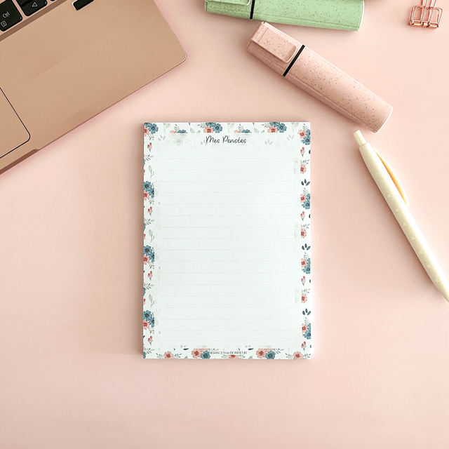Bloc-notes “Mes pensées” – Illustré à l’aquarelle