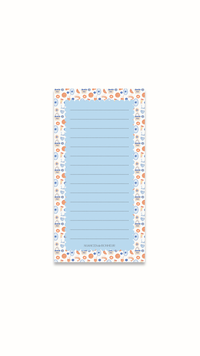 Bloc-notes mini – Motifs estivaux à l’aquarelle