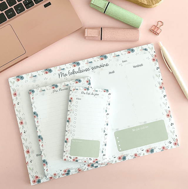 Bloc-notes “Ma liste du jour” – Illustré à l’aquarelle