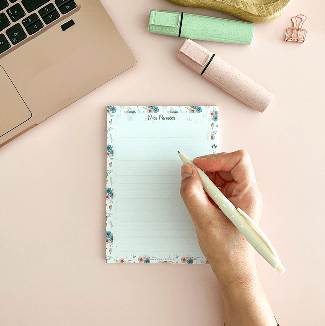 Bloc-notes “Mes pensées” – Illustré à l’aquarelle