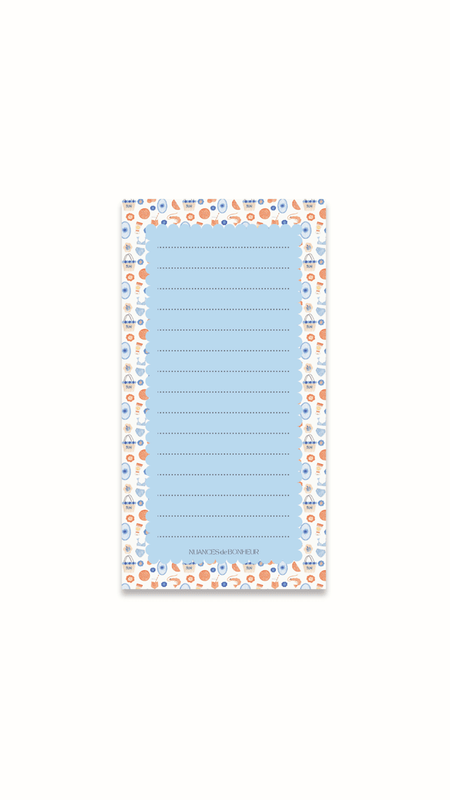 Bloc-notes mini – Motifs estivaux à l’aquarelle